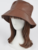 Faux Leather Bucket Hats